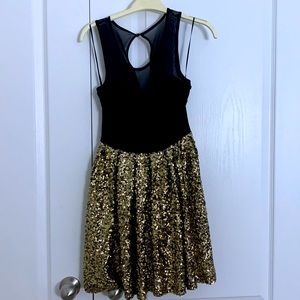MIDI black and gold Guess dress